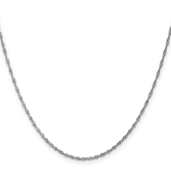 Leslie's 14K White Gold 1.3mm Singapore Chain Image 2 Lennon's W.B. Wilcox Jewelers New Hartford, NY