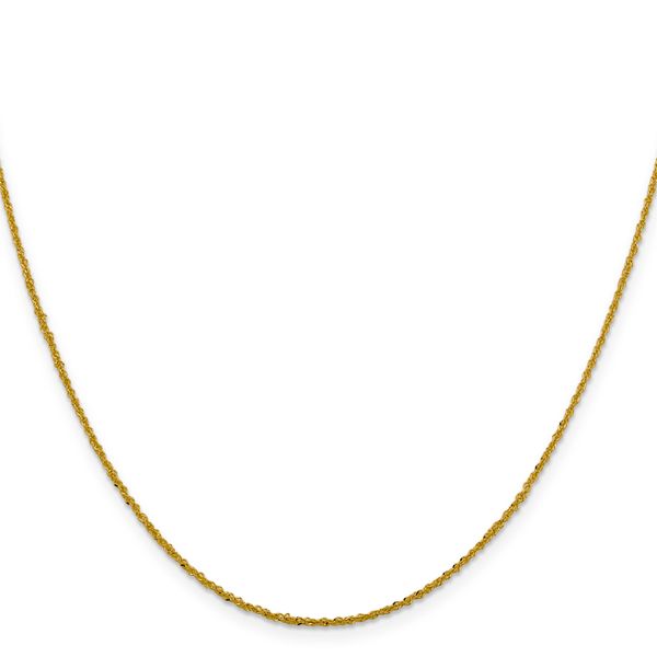 Leslie's 14K 1.3mm Sparkle Singapore Chain Image 2 Peran & Scannell Jewelers Houston, TX