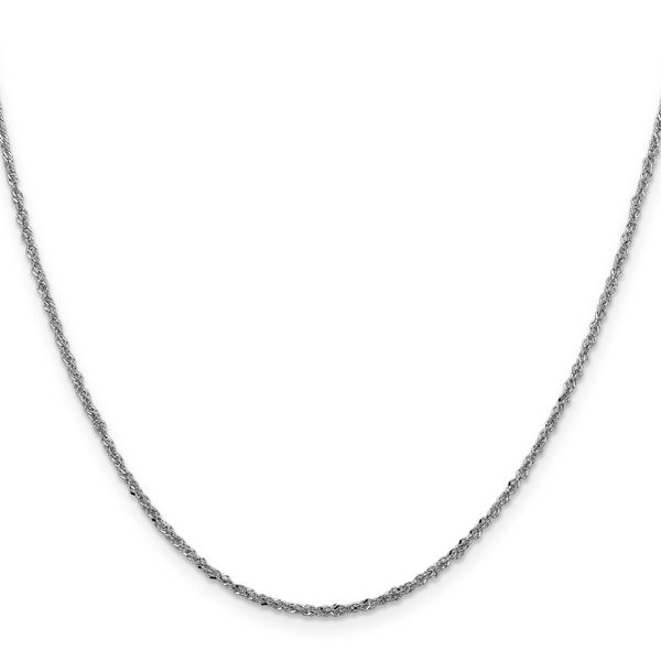 Leslie's 14K White Gold 1.6mm Sparkle Singapore Chain Image 2 Lennon's W.B. Wilcox Jewelers New Hartford, NY