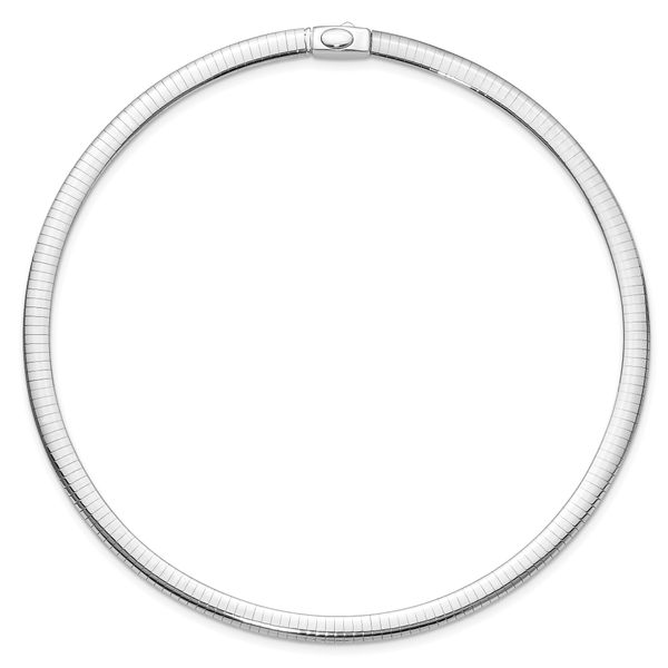 Leslie's 14K 6mm Two-tone Reversible Omega Necklace Image 4 Diamond Design Jewelers Somerset, KY