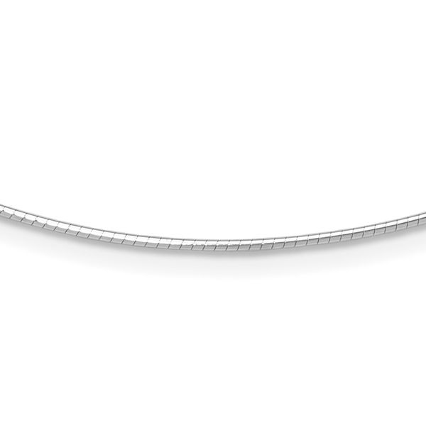 16-Inch 14K White Gold Omega Necklace | Sylvan's Jewelers