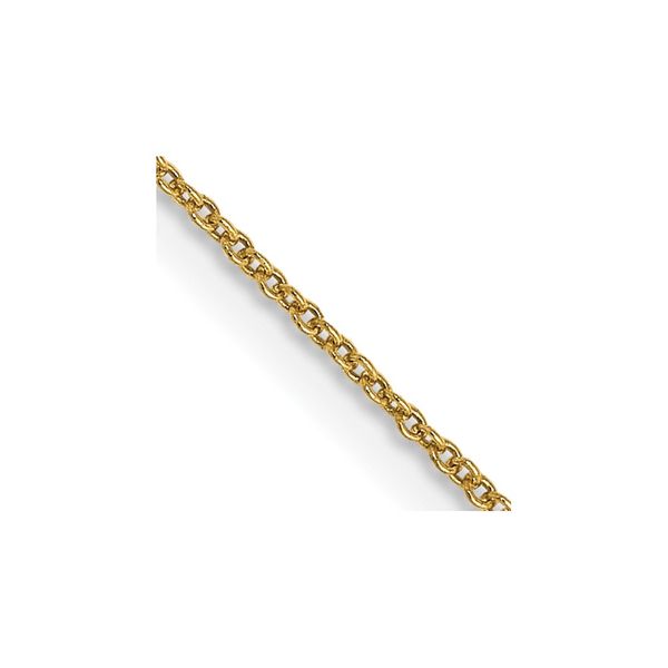 Leslie's 14K .8mm Round Cable Chain Peran & Scannell Jewelers Houston, TX