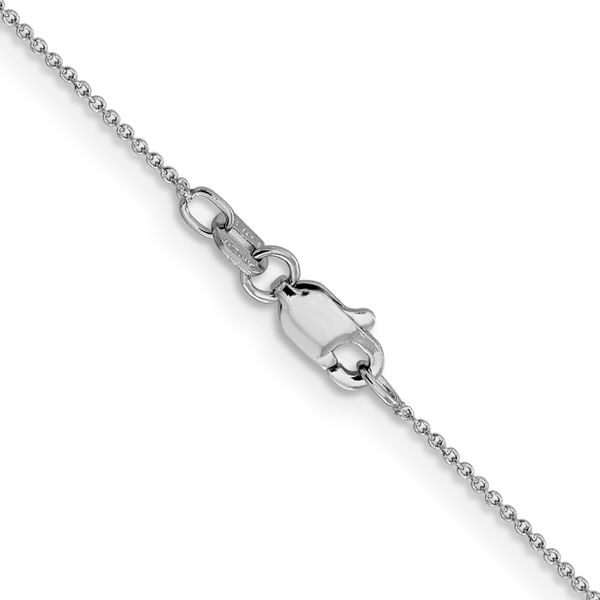 Leslie's 14K White Gold .8mm Round Cable Chain Image 3 Lennon's W.B. Wilcox Jewelers New Hartford, NY