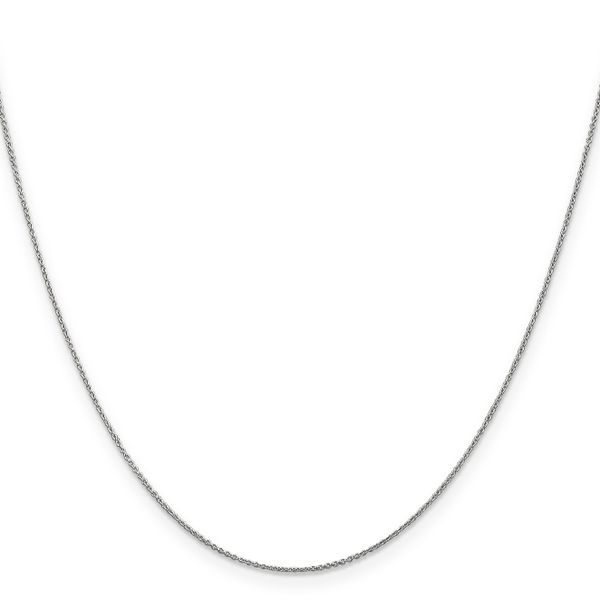 Leslie's 14K White Gold .8mm Round Cable Chain Image 2 Lester Martin Dresher, PA