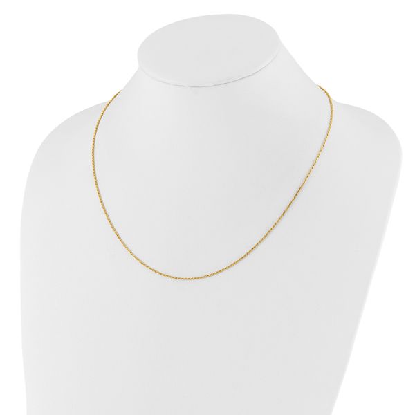 Leslie's 14K Adjustable 1.2mm D/C Rope Chain Image 3 Peran & Scannell Jewelers Houston, TX