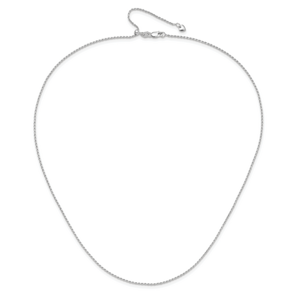Leslie's 14K White Gold Adjustable 1.2mm D/C Rope Chain, Valentine's Fine  Jewelry