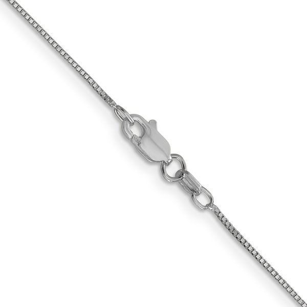 Leslie's 14K White Gold .7mm Box with Lobster Clasp Chain Image 3 Greenfield Jewelers Pittsburgh, PA