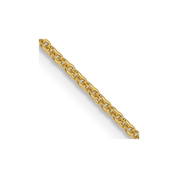 Leslie's 14K 1.1mm Round Cable Chain Peran & Scannell Jewelers Houston, TX