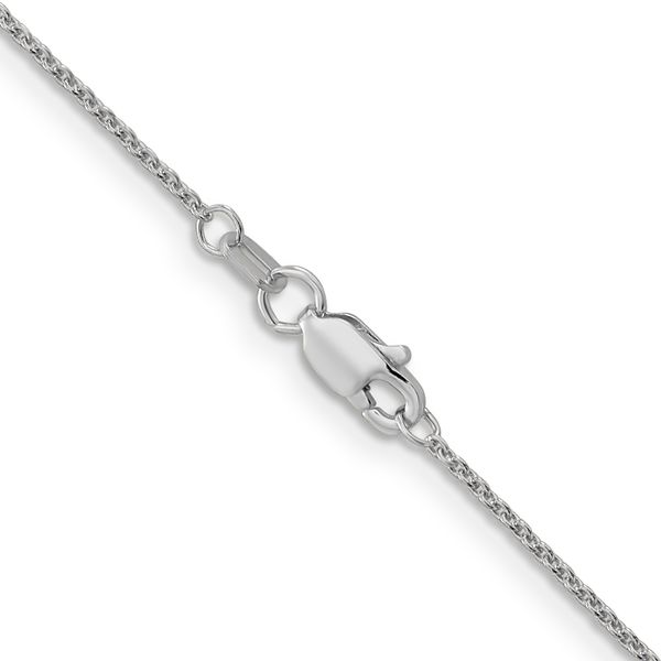 Leslie's 14K White Gold 1.1mm Round Cable Chain Image 3 Crews Jewelry Grandview, MO
