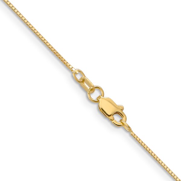 Leslie's 14K .8mm Box with Lobster Clasp Chain Image 3 Peran & Scannell Jewelers Houston, TX
