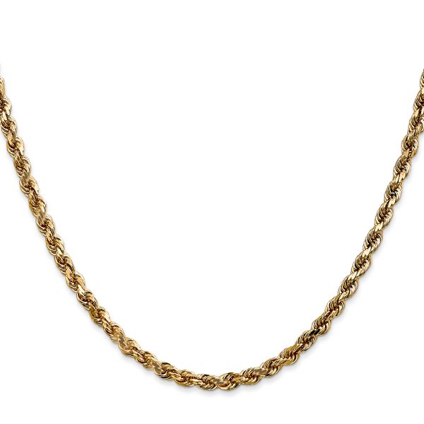 Leslie's 10K 3.5mm Diamond-Cut Rope Chain Image 2 Crews Jewelry Grandview, MO