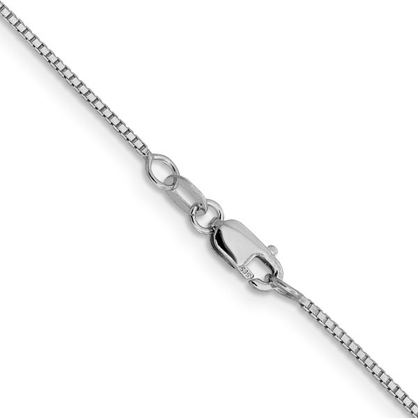 Leslie's 10K White Gold .95mm Sparkle Octagonal Box Chain Image 3 The Hills Jewelry LLC Worthington, OH