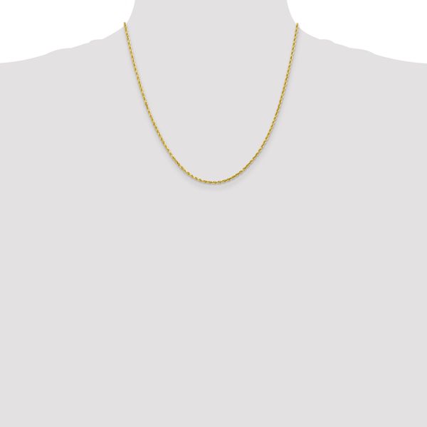 Leslie's 10k White Gold 2.25mm Diamond-Cut Rope Chain Image 4 The Hills Jewelry LLC Worthington, OH