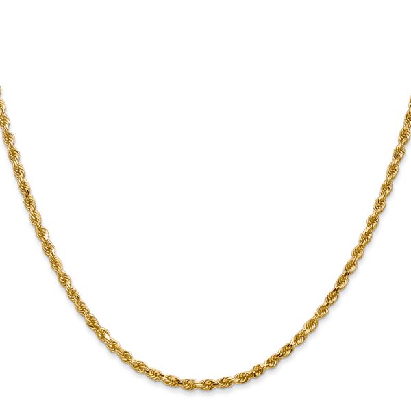 Leslie's 10k White Gold 2.5mm Diamond-Cut Rope Chain Image 2 The Hills Jewelry LLC Worthington, OH