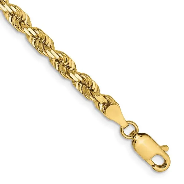 14K Yellow Gold 4mm Flat Figaro Chain Bracelet - 100% Exclusive