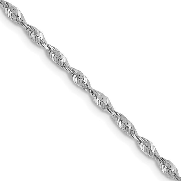 Leslie's 10k White Gold 1.8mm Diamond-Cut Lightweight Rope Chain The Hills Jewelry LLC Worthington, OH