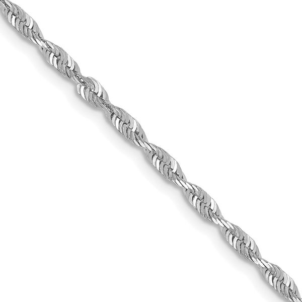 Leslie's 10k White Gold 2mm Diamond-Cut Lightweight Rope Chain The Hills Jewelry LLC Worthington, OH