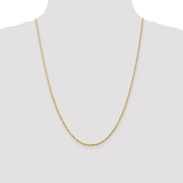 Leslie's 10k White Gold 2mm Diamond-Cut Lightweight Rope Chain Image 4 The Hills Jewelry LLC Worthington, OH