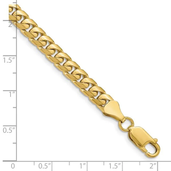 Solid Gold Miami Cuban Link Bracelet, 8 inch length, 5.1mm width