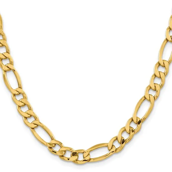 Men's Italian Modern 8mm 14K Yellow Gold 8.50 Figaro Link Chain Brace