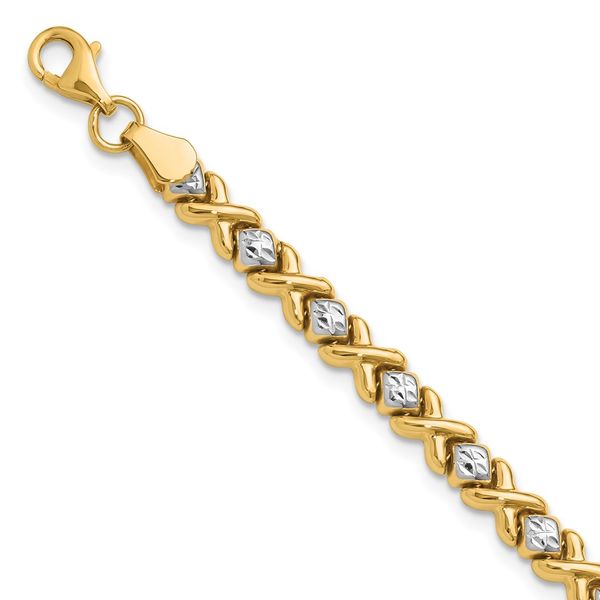 Leslie's 10K Yellow Gold with Rhodium D/C Bracelet James Douglas Jewelers LLC Monroeville, PA