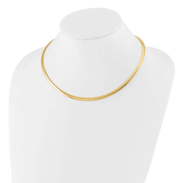 Leslie s 10K 4mm Two tone Reversible Omega Necklace 5674 18 Van