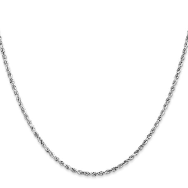 Leslie's 14K White Gold 2mm Diamond-Cut Rope Chain Image 2 Diamond Design Jewelers Somerset, KY