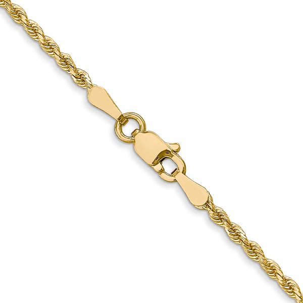 Leslie's 14K 1.75mm Diamond-Cut Rope Chain Image 3 Peran & Scannell Jewelers Houston, TX