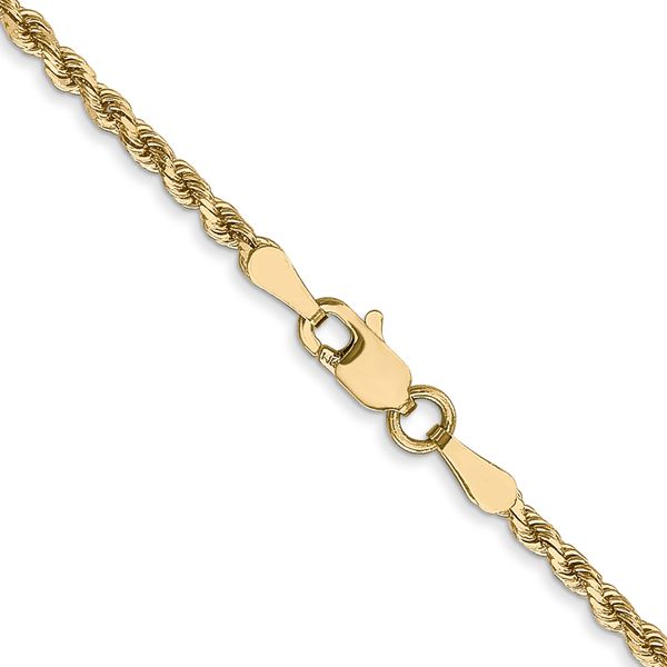 Leslie's 14K 2mm Diamond-Cut Rope Chain Image 3 Peran & Scannell Jewelers Houston, TX