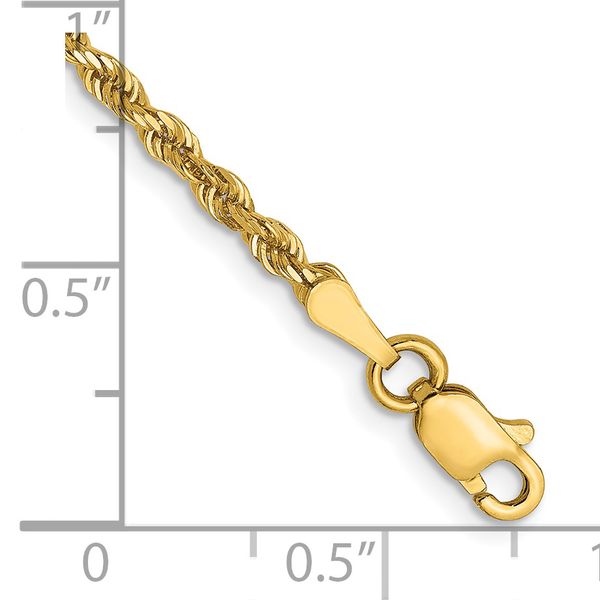 Leslie's 14K 2.5mm Diamond-Cut Rope Chain Image 2 Greenfield Jewelers Pittsburgh, PA