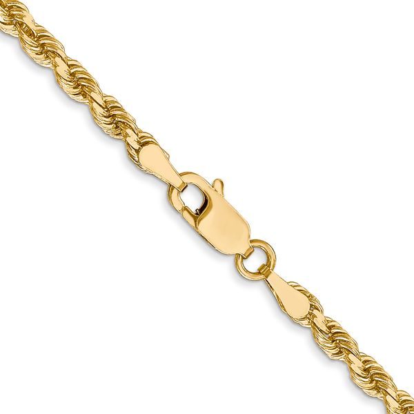 Leslie's 14K 3mm Diamond-Cut Rope Chain Image 3 Glatz Jewelry Aliquippa, PA
