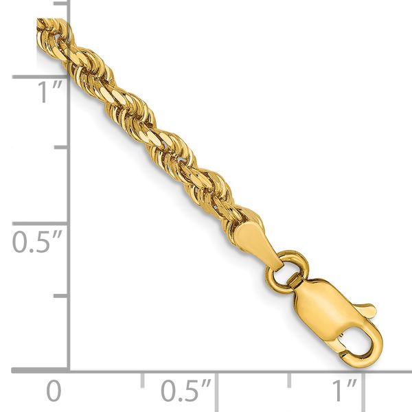 Leslie's 14K 3mm Diamond-Cut Rope Chain Image 2 Minor Jewelry Inc. Nashville, TN