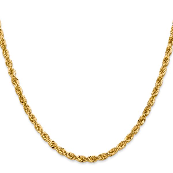 Leslie's 14K 4mm Diamond-Cut Rope Chain Image 2 Glatz Jewelry Aliquippa, PA