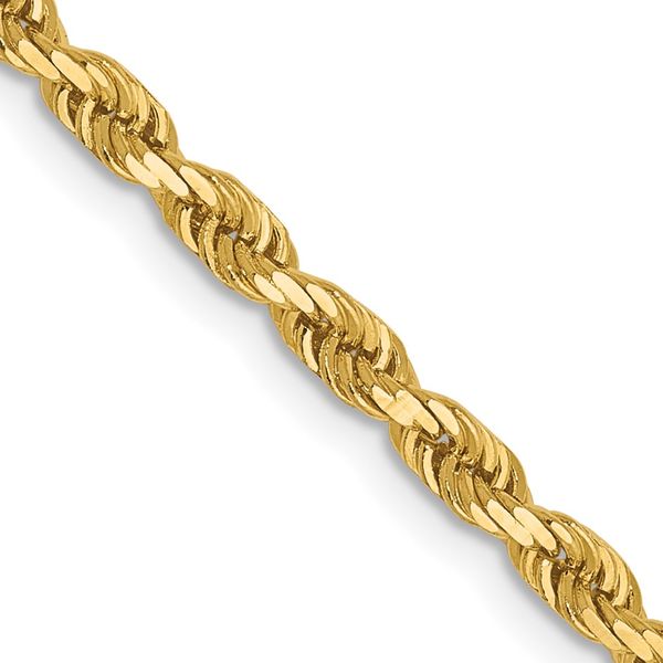 Leslie's 14K 2.75mm Diamond-Cut Lightweight Rope Chain Peran & Scannell Jewelers Houston, TX