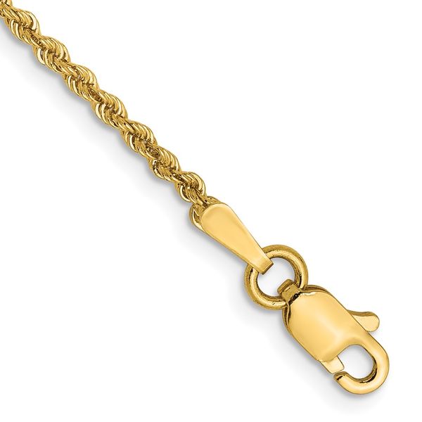 Leslie's 14K 1.8mm Solid Regular Rope Chain Anklet Arlene's Fine Jewelry Vidalia, GA