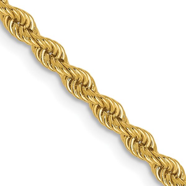 14K 2.5mm Solid Regular Rope Chain Johnson Jewellers Lindsay, ON