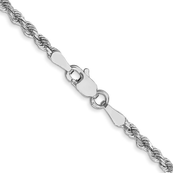 Leslie's 14K White Gold 2.5mm Diamond-Cut Rope Chain Image 3 Diamond Design Jewelers Somerset, KY