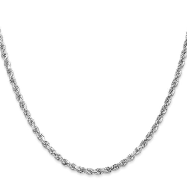 Leslie's 14K White Gold 3mm Diamond- cut Rope Chain Image 2 Jewelry Design Studio Jensen Beach, FL