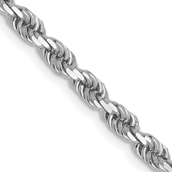 Leslie's 14K White Gold 3mm Diamond- cut Rope Chain 7062-22, Diny's  Jewelers