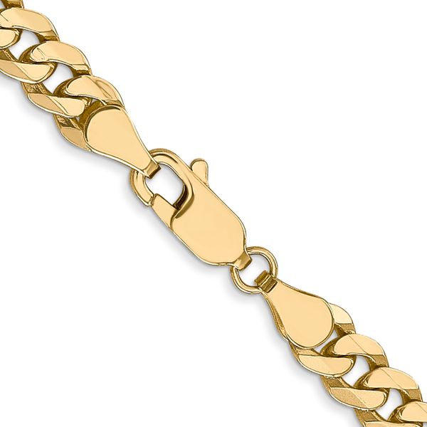 Leslie's 14K 5.75mm Flat Beveled Curb Chain Image 3 Arlene's Fine Jewelry Vidalia, GA