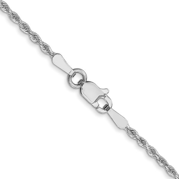 Leslie's 14K White Gold 1.3mm Diamond-Cut Rope Chain Image 3 Greenfield Jewelers Pittsburgh, PA