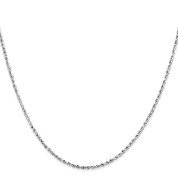 Leslie's 14K White Gold 1.3mm Diamond-Cut Rope Chain Image 2 Glatz Jewelry Aliquippa, PA