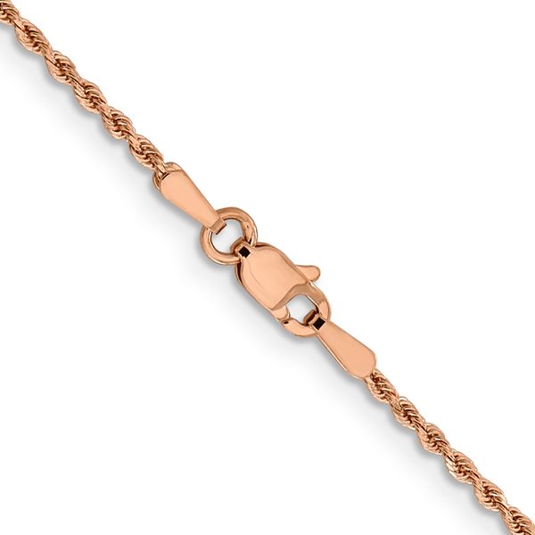 Leslie's 14K Rose Gold 1.5mm Diamond-Cut Rope Chain Image 3 Greenfield Jewelers Pittsburgh, PA