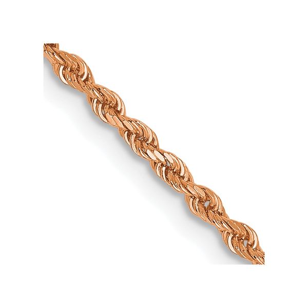 Leslie's 14K Rose Gold 1.5mm Diamond-Cut Rope Chain Diamond Design Jewelers Somerset, KY