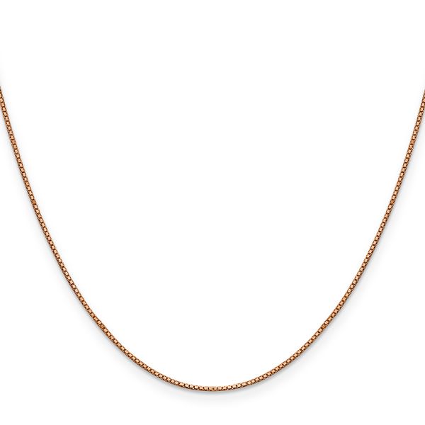 Leslie's 14K Rose Gold .8mm Box with Lobster Clasp Chain Image 2 Minor Jewelry Inc. Nashville, TN
