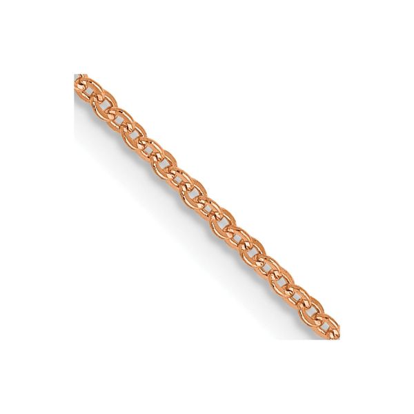Leslie's 14K Rose Gold 1.1mm Flat Cable Chain Brummitt Jewelry Design Studio LLC Raleigh, NC