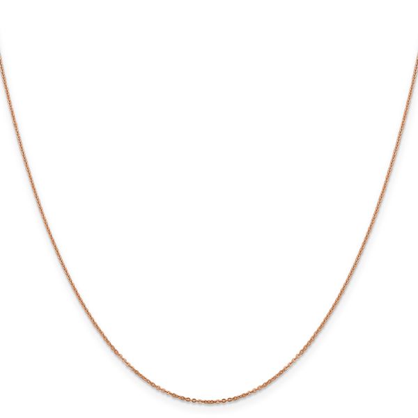 Leslie's 14K Rose Gold 1.1mm Flat Cable Chain Image 2 Lennon's W.B. Wilcox Jewelers New Hartford, NY