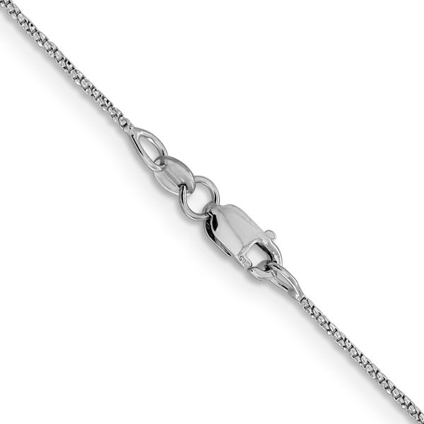 Leslie's 14K White Gold .9mm D/C Twisted Box Chain Image 3 Greenfield Jewelers Pittsburgh, PA