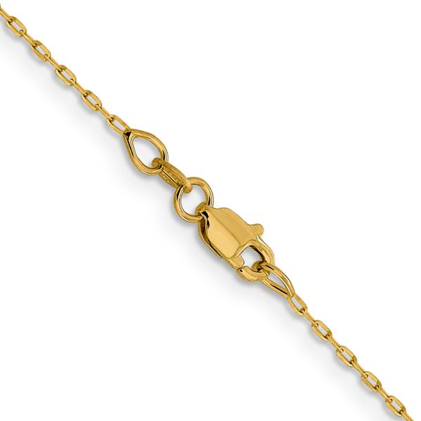 Leslie's 14K 1mm D/C Open Long Link Cable Chain Image 3 Peran & Scannell Jewelers Houston, TX