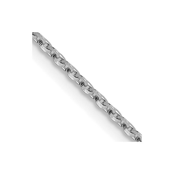 Leslie's 14K White Gold 1.15mm D/C Oval Link Chain Carroll's Jewelers Doylestown, PA